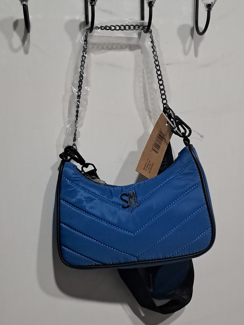 Steve Madden Quilted Blue Shoulder Bag